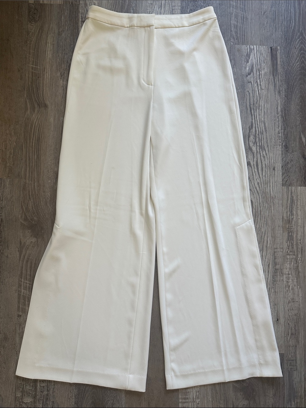 H&M Wide-Leg Ivory Jumpsuit-Style Trousers